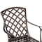 Gardenised Outdoor and Indoor Bronze Dining Set 4 Chairs with 1 Table Bistro Patio Cast Aluminum. QI003960.BZ - alternate 4